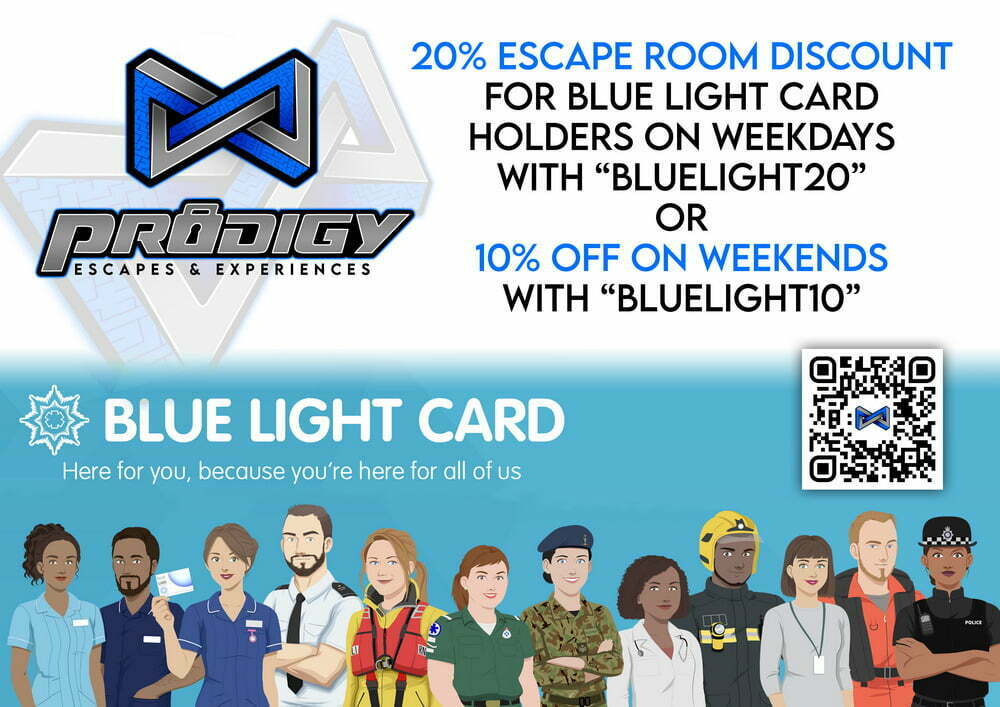 BLue light discount Prodigy escape rooms