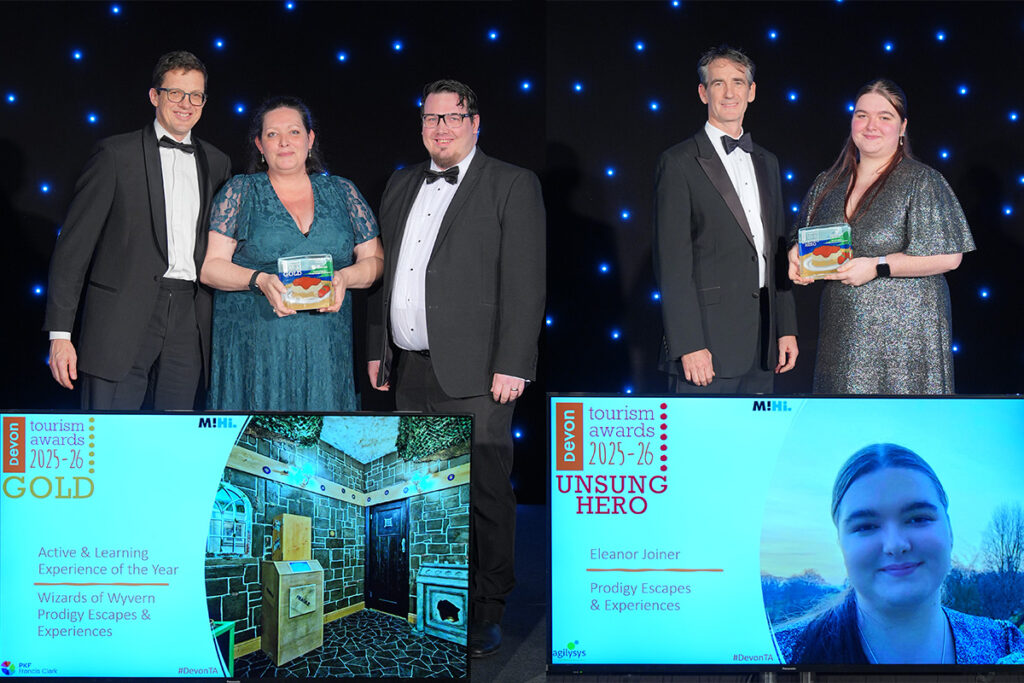 Prodigy Escapes Exeter Escape Room -  Devon Tourism Awards 2025-26 Active & Learning Experience Gold Winner